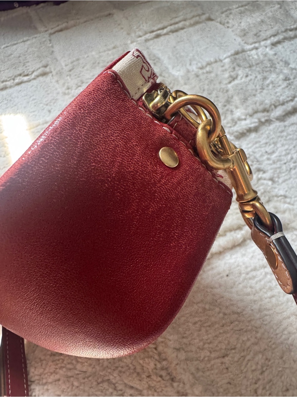 Tory Burch Embellished Travel Print Camera Bag – Red/Cream Crossbody - Picture 13 of 13